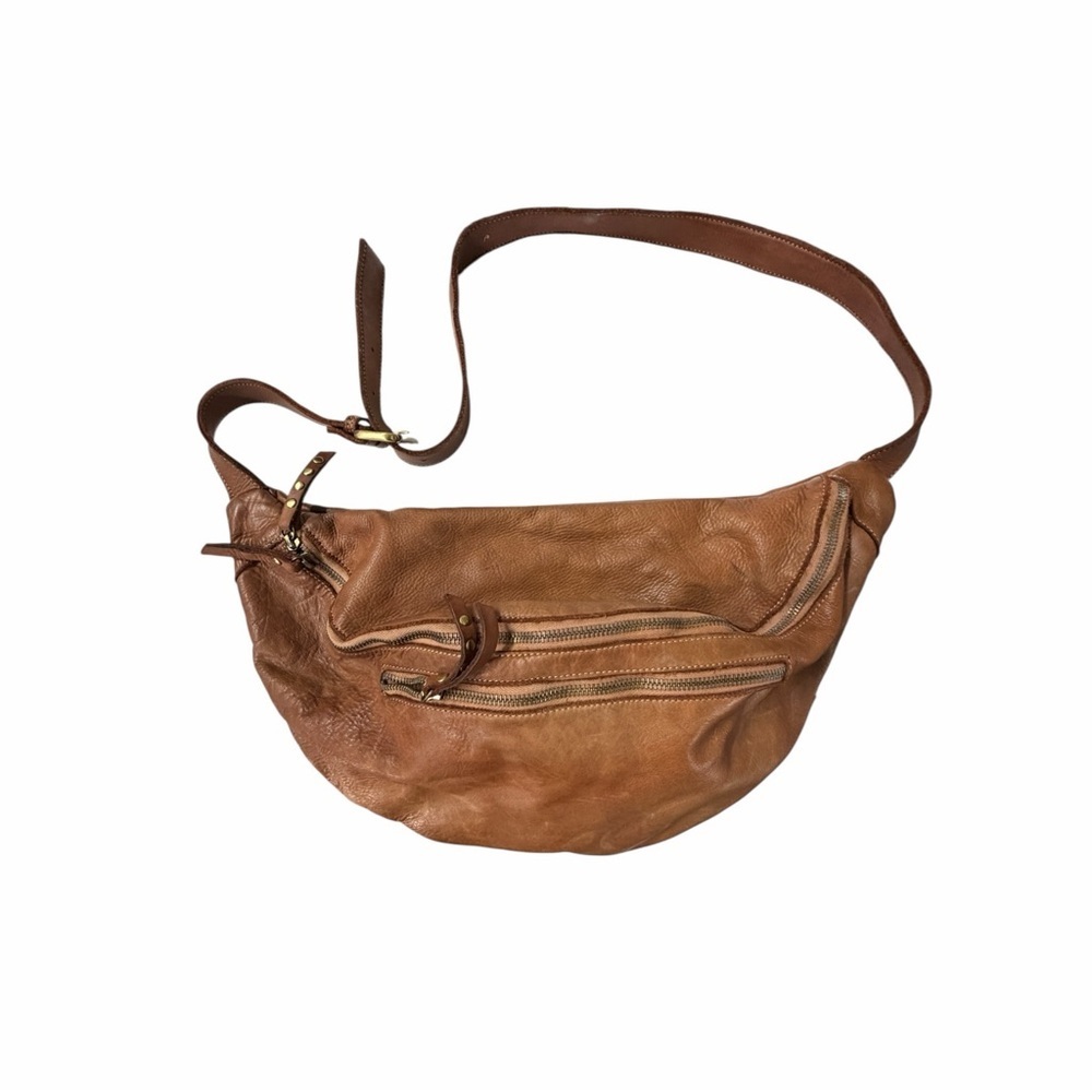 La Via‎  Firenza Italian Tan Leather Crossbody Bag GUC